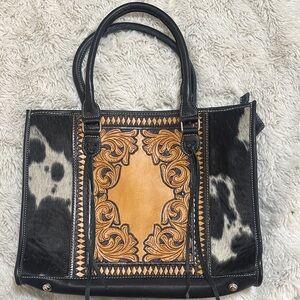 Black and Tan Western Tote Bag
